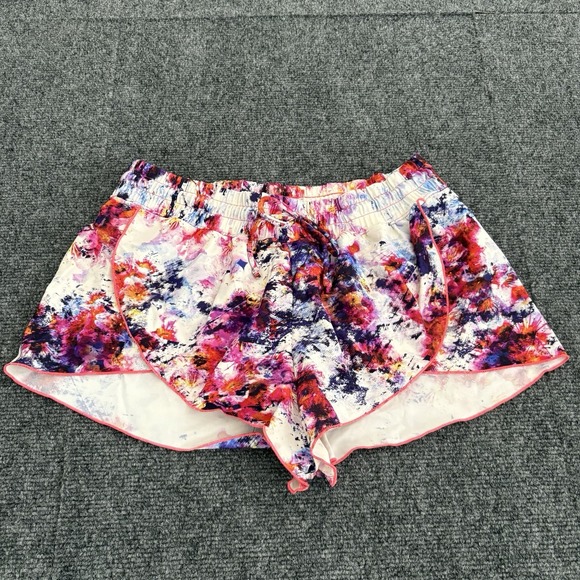 Athleta Shorts Womens Size M Multicolor Floral Print Hypersonic Petal Shorts - Picture 1 of 11